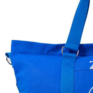 Sac fourre-tout en toile Zeta Phi Beta bleu roi avec lettres grecques, sac à bandoulière durable pour la sororité, idéal pour les voyages et l'usage quotidien - Product Image 3