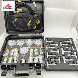 Medidor de presión hidráulica 5 medidores con herramienta de diagnóstico en T para kit de prueba de presión hidráulica de excavadora - Product Image 1