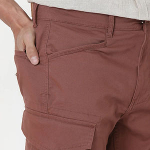 Pantalon cargo pour homme en tissu peigné 100% coton, léger, respirant, durable, écologique, style streetwear - Product Image 4