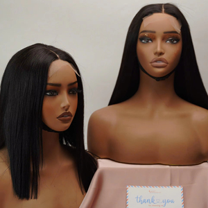 Perruque la plus vendue en cheveux humains, avec closure en dentelle au milieu, lisse comme des baguettes, cheveux naturels pour femmes, style doux, cheveux bruts, couleur du fournisseur - Product Image 6