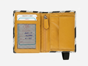 Portefeuille en cuir pour homme personnalisé avec fermeture élastique |   Portefeuille court à imprimé zèbre avec plusieurs compartiments pour cartes et pièces OEM/ODM - Product Image 2