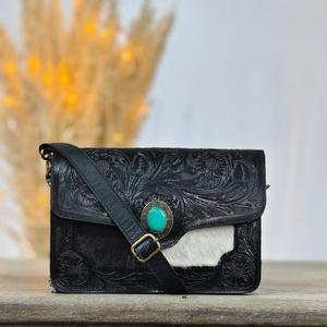 Bolso Bandolera de Cuero Genuino Hecho a Mano para Mujer, Estilo Bohemio con Flecos, Correa Ajustable, Impermeable, para Exteriores - Product Image 2