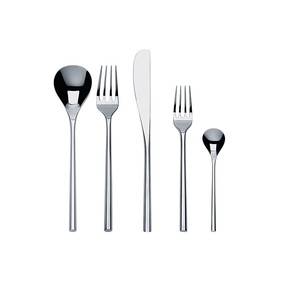 Ensemble de couverts en acier inoxydable durable, ustensiles métalliques résistants à la rouille, idéal pour la cuisine à domicile, la salle à manger et le service en restaurant. - Product Image 1