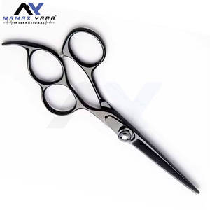 Tijeras de Peluquería de Acero Inoxidable con Recubrimiento de Titanio Negro, de 3 Dedos, Cómodas, con Tres Anillos - Product Image 6