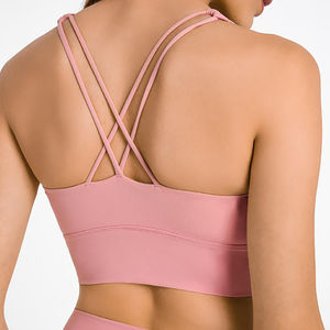 Soutien-gorge de sport léger à maintien élevé pour femme, respirant, séchage rapide, couleur unie, tissu Spandex/Polyester, tailles personnalisables - Product Image 5