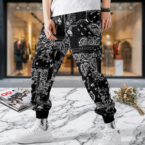 High Quality Custom Logo <b>Bandana</b> Woolen Straight Leg Mid Waist Sporty Jogging Trousers Joggers <b>Men</b> - Product Image 5