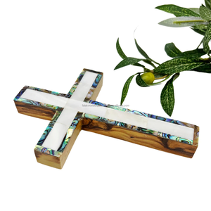 Wholesale Mother of pearl Inlay Holy <b>Wall</b> Cross Catholic <b>Wall</b> <b>Crucifix</b> Wood Cross Christmas <b>Wall</b> Decorative from Vietnam By FWE - Product Image 1