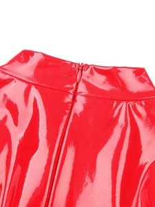 Body da Donna a Maniche Lunghe <span class=keywords><strong>in</strong></span> Vernice con Apertura sul Petto e sul Cavallo Tuta Catsuit Sexy Stile Uniforme - Product Image 5