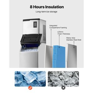 "Commercial <b>Ice</b> Maker <b>Machine</b> 800LBS/24H <b>Ice</b> <b>Making</b> <b>Machine</b> with 300LBS Stainless Steel Storage Bin & Auto Self Cleaning" - Product Image 4