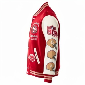 Veste bomber varsity en toile 100% coton pour homme, décontractée, hiver, respirante, écologique, coupe-vent, imperméable, chauffante, Birlag Sports - Product Image 3