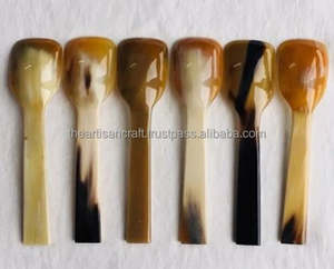 Cuillère en corne artisanale Ustensile de cuisine en corne naturelle Cuillère de service et de cuisine écologique Cuillère rustique unique pour un usage quotidien - Product Image 2