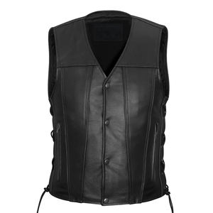 Gilet en cuir pour moto, personnalisé, prix de gros, collection 2026 - Product Image 1