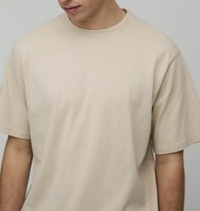 T-shirt décontracté en coton uni à col rond et manches courtes pour homme, 210g, avec logo personnalisé tricoté et imprimé par transfert thermique - Product Image 6