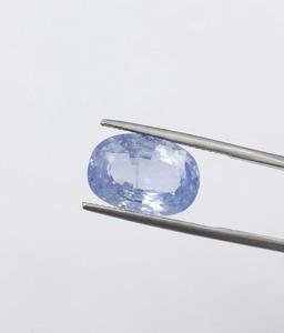 Zafiro Azul de Ceilán Cabujón Corte Ovalado Gema Preciosa Natural Para la Elaboración de Anillos - Product Image 1