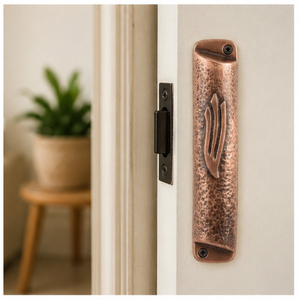 Étui à mezuzah en cuivre martelé fait main, support de mezuzah en métal pour porte, décoration de maison juive au prix le plus bas - Product Image 3