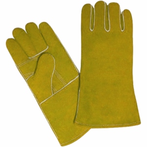 High Quality Reinforced Cowhide Split Leather Safety <b>Gloves</b> Anti-Vibration Durable Long-lasting Flame Retardant Industrial BBQ - Product Image 2