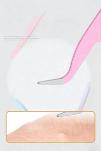 ชุดแหนบต่อขนตาสแตนเลสอย่างดี ปลายเรียบ สีชมพู ม่วง น้ำเงิน สำหรับต่อขนตา - Product Image 5