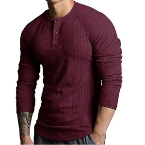 Camisetas Térmicas de Manga Larga para Hombre, Transpirables, de Buena Calidad, Precio al por Mayor, Camisetas Térmicas de Punto Waffle para Hombre, Servicio OEM - Product Image 5