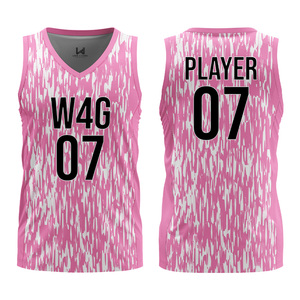 เสื้อบาสเก็ตบอลแบบยูนิเซ็กส์ที่สามารถปรับแต่งได้ ระบายอากาศได้ดี พิมพ์ลายแบบซับลิเมชั่น ซับเหงื่อ แห้งเร็ว ชุดฝึกซ้อมบาสเก็ตบอล - Product Image 3