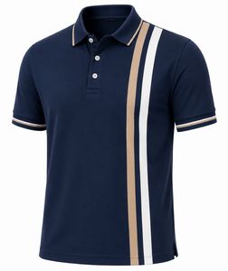 T-shirt en jersey respirant pour homme, en polyester/coton, à manches courtes, tricoté, décontracté, gris, beige, blanc - Product Image 2