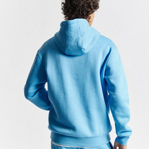 Conjunto Deportivo Informal para Hombre, con Capucha, Color Azul Sólido, Manga Larga, Transpirable, de Algodón, para Otoño - Product Image 4