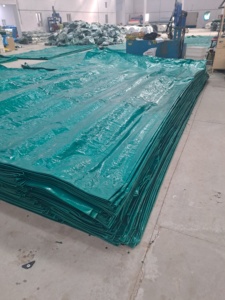 Bâche robuste verte argentée imperméable pour extérieur, en tissu tissé uni, articles en stock - Product Image 3
