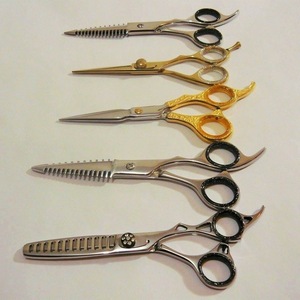 Set of Barber salon and Thinning Razor Scissors Hair Cutting Scissors Professional Barber Shaving <b>Shears</b> - Product Image 4