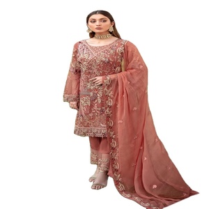 Trajes de Fiesta de Chifón de Alta Calidad para Mujer, Estilo Indio y Pakistaní, de Venta Caliente, de India y Pakistán - Product Image 1