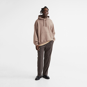 Factory Direct Wholesale 380gsm 100% Cotton Solid Regular Fit Classic Blank Pullover Hoodie Custom Logo Embroidery <b>Thermal</b> <b>Men</b> - Product Image 4