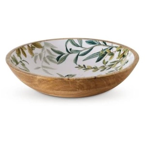 Atractivo Tazón de Madera Decorativo para Servir Alimentos, Tazón Redondo Natural para Ensaladas, Tazones de Bambú y Coco - Product Image 3