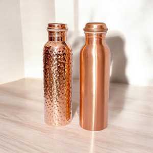BURAQ HANDICRAT Copper Water <b>Bottle</b> 1L Design for Travel - Product Image 5