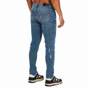 Jean baggy homme tendance, coupe ample délavée, style streetwear avec poches latérales - Product Image 2