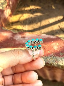 925 Sterling <b>Silver</b> Kingsman Turquoise Horseshoe <b>Ring</b> Handmade Cowboy Western Jewelry for Women <b>Men</b> - Product Image 3