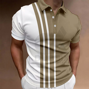 Nouvelle Vente Chaude : T-shirt Homme Col Roulé de Haute Qualité avec Logo Personnalisé, Séchage Rapide, Respirant, en Tissu Spandex/Coton - Product Image 2
