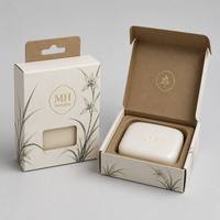 Boîte à savon rectangulaire personnalisée, biodégradable, écologique, réutilisable, sans conservateur, en carton, fermeture magnétique, design floral, luxe