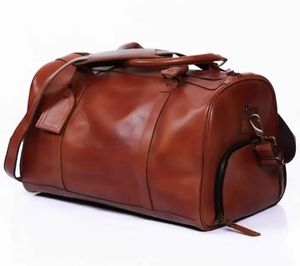 Crocodile Leather Weekender Duffle <b>Bag</b> Adjustable Strap Zipper Closure Large Capacity Unisex Travel 36–55L - Product Image 4
