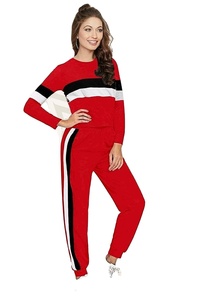Création de logo personnalisé OEM Streetwear pantalon de survêtement 2 pièces ensemble de pantalon pull-over survêtement ensemble de tenues de jogging survêtements pour femmes - Product Image 2