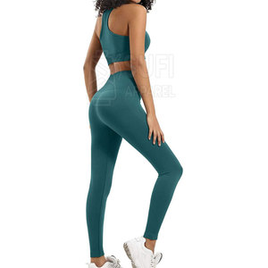Ensemble de yoga multi-sports fonctionnel, respirant, taille haute, 2 pièces, en tissu élastique, pour une performance optimale - Product Image 3