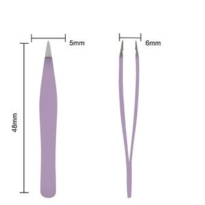 Pinzas Curvas de Acero Inoxidable de Alta Calidad con Puntas de Fibra para Depilación de Cejas, Ligeras, Seguras y Personalizables, Herramientas Cosméticas - Product Image 6
