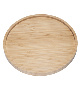 Plateau tournant rond en bois pour le petit-déjeuner, support à épices rotatif, organisateur de garde-manger en bois, Lazy Susan - Product Image 1