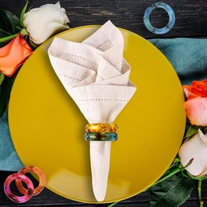 Modern Resin Napkin Rings Ring Shape Durable <b>Table</b> Decoration Party Use - Product Image 4