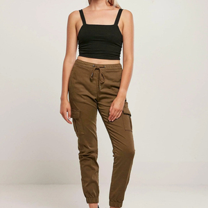 Pantalon cargo pour femme personnalisé, durable et élégant, pantalon d'aventure en plein air tendance avec devant plat, service OEM - Product Image 1