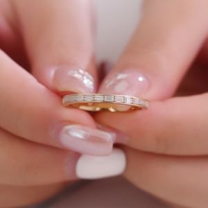 Anillo Fino de Oro Amarillo Sólido de 18k, 14k, 10k con Diamante Blanco Cultivado en Laboratorio de 1.3ct, Diseño de Anillo Personalizado para Anillo de Compromiso para Parejas - Product Image 2