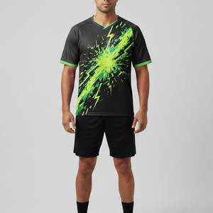 Equipación de Fútbol de Alto Rendimiento, Camiseta de Manga Corta para Portero, Tela Suave, Talla Grande, Absorbe la Humedad, Transpirable, Logotipo Personalizado - Product Image 1