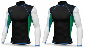 Men Rash Guard Fitness Wear Full Sleeve Breathable Anti-Bacterial Quick Dry Sport Top for Swimming Workout and Gym Training - Product Image 5