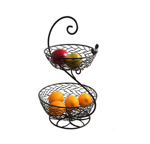 Cesta de frutas de hierro moderna y ecológica para cocina, soporte de metal hueco para frutas, para almacenamiento y exhibición de frutas y verduras frescas. - Product Image 1