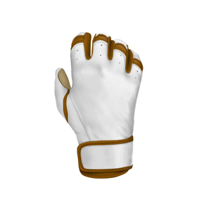Gants de frappe en cuir blanc et marron, rembourrés, avec fermeture auto-agrippante, support de poignet, légers, unisexes, pour entraînement adulte - Product Image 3
