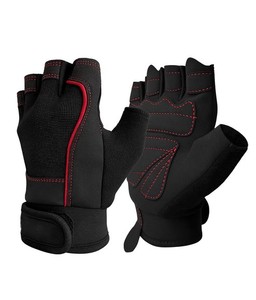 Guantes de levantamiento de pesas con calefacción y acolchado, guantes de gimnasio transpirables y antideslizantes (negros) - Product Image 2