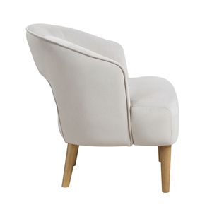 Poltrona di Lusso Contemporanea per Soggiorno, 1 Pezzo, Seduta in Velluto Grigio con Gambe in Legno Massello, Arredo d'Accento dallo Stile Unico - Product Image 5
