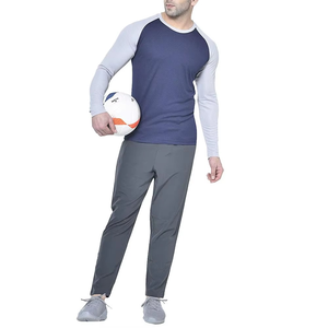 Camiseta Básica para Hombre, Superventas, Transpirable, de Malla de Poliéster, Manga Raglán, Cuello Redondo Clásico, OEM, ODM, Marca Privada - Product Image 2